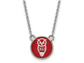 LogoArt Sterling Silver Chi Omega Extra Small Enameled Pendant Necklace With 18 Inch