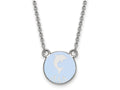 LogoArt Sterling Silver Delta Delta Delta Extra Small Enameled Pendant Necklace With 18 Inch