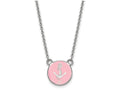 LogoArt Sterling Silver Delta Gamma Extra Small Enameled Pendant Necklace With 18 Inch