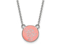LogoArt Sterling Silver Delta Zeta Extra Small Enameled Pendant Necklace With 18 Inch