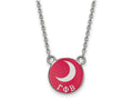 LogoArt Sterling Silver Gamma Phi Beta Extra Small Enameled Pendant Necklace With 18 Inch