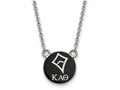 LogoArt Sterling Silver Kappa Alpha Theta Extra Small Enameled Pendant Necklace With 18 Inch