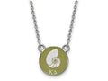 LogoArt Sterling Silver Kappa Delta Extra Small Enameled Pendant Necklace With 18 Inch