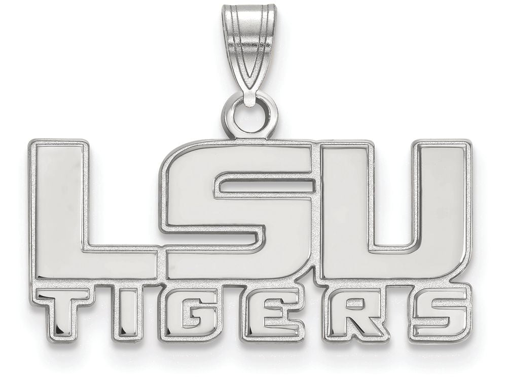 LogoArt Sterling Silver Louisiana State University Small Pendant Necklace