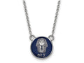 LogoArt Sterling Silver Phi Sigma Sigma Extra Small Enameled Pendant Necklace With 18 Inch