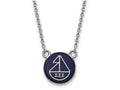 LogoArt Sterling Silver Sigma Sigma Sigma Extra Small Enameled Pendant Necklace With 18 Inch