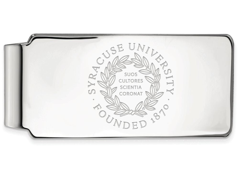 Logoart 925 Sterling Silver Syracuse University Money Clip Crest