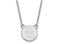 LogoArt Sterling Silver Oklahoma Small Disc Necklace