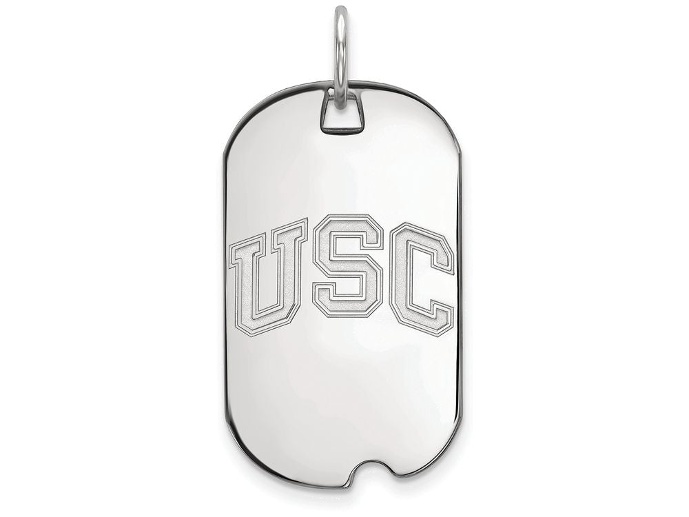 Logoart 925 Sterling Silver University Of Southern California Small Dog Tag Pendant Necklace