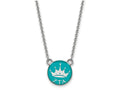 LogoArt Sterling Silver Zeta Tau Alpha Extra Small Enameled Pendant Necklace With 18 Inch