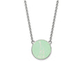 LogoArt Sterling Silver Alpha Epsilon Phi Small Enameled Pendant Necklace With 18 Inch