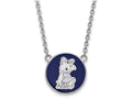 LogoArt Sterling Silver Alpha Xi Delta Small Enameled Pendant Necklace With 18 Inch