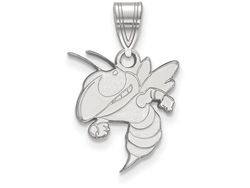 LogoArt Sterling Silver Georgia Institute Of Technology Medium Pendant Necklace