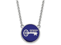 LogoArt Sterling Silver Kappa Kappa Gamma Small Enameled Pendant Necklace With 18 Inch