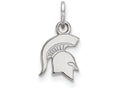 LogoArt Sterling Silver Michigan State University Xs Pendant Necklace