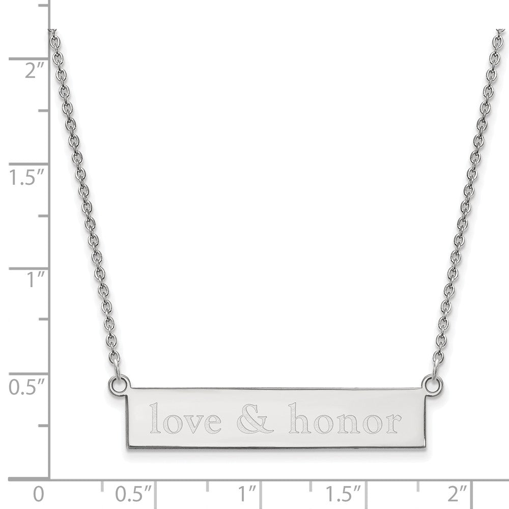Logoart 925 Sterling Silver Miami University Small Bar Necklace