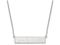 Logoart 925 Sterling Silver Miami University Small Bar Necklace