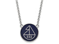 LogoArt Sterling Silver Sigma Sigma Sigma Small Enameled Pendant Necklace With 18 Inch