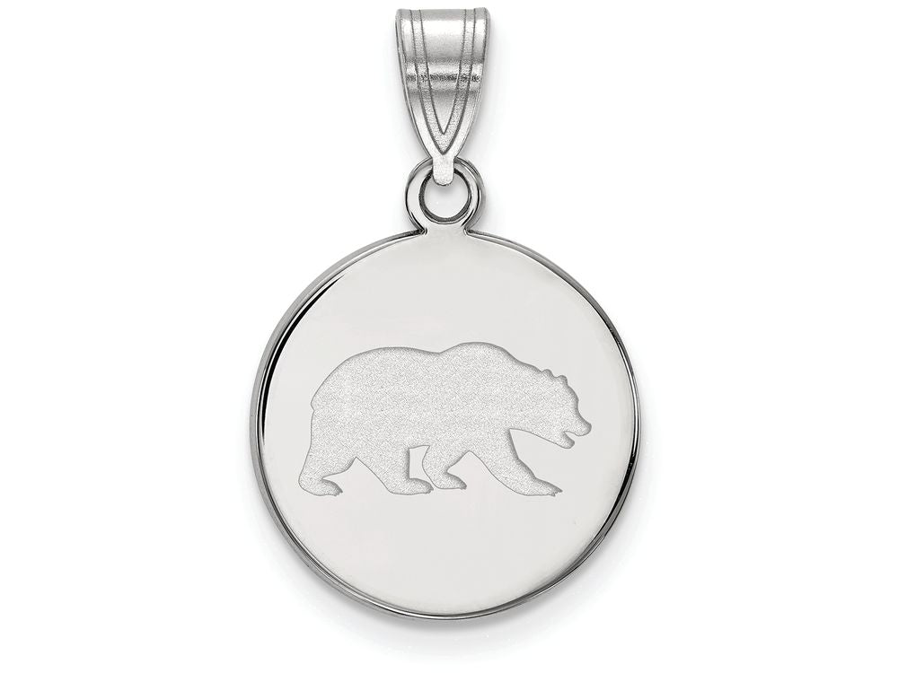 LogoArt Sterling Silver University Of California Berkeley Medium Disc Pendant Necklace