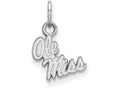 LogoArt Sterling Silver University Of Mississippi Xs Pendant Necklace