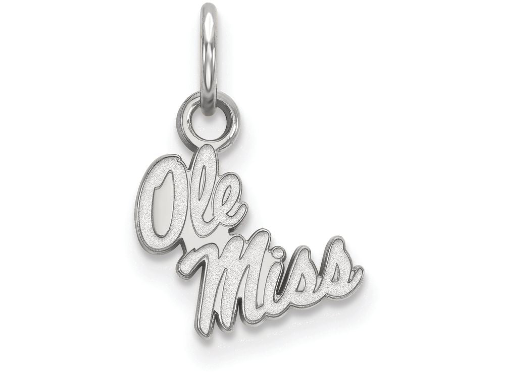 LogoArt Sterling Silver University Of Mississippi Xs Pendant Necklace