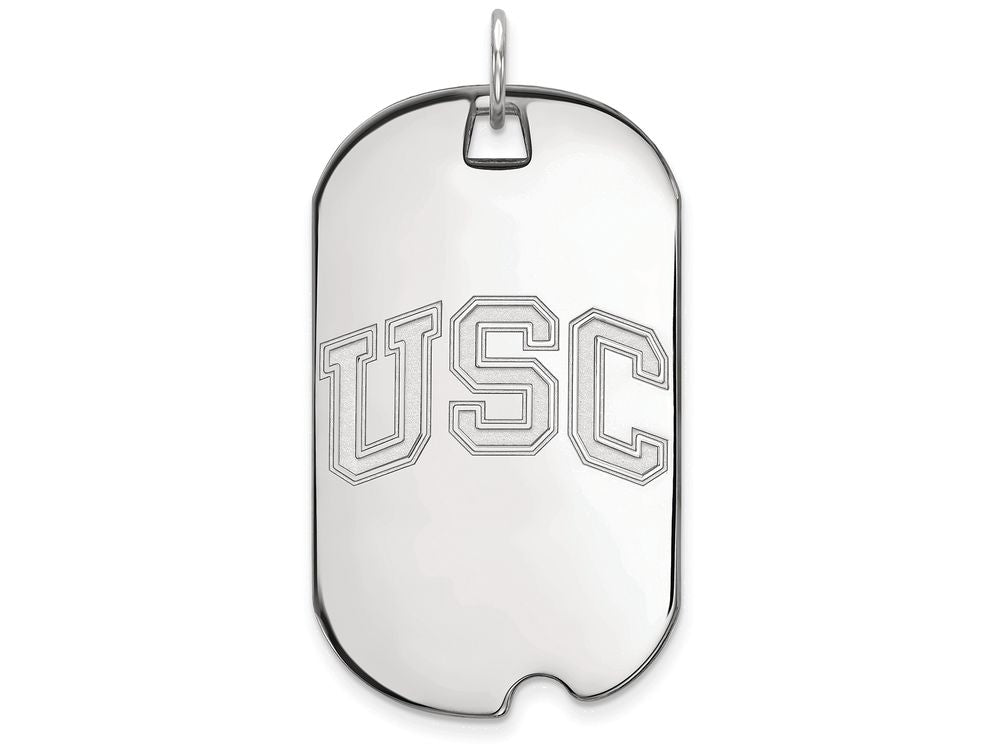 Logoart 925 Sterling Silver University Of Southern California Large Dog Tag Pendant Necklace