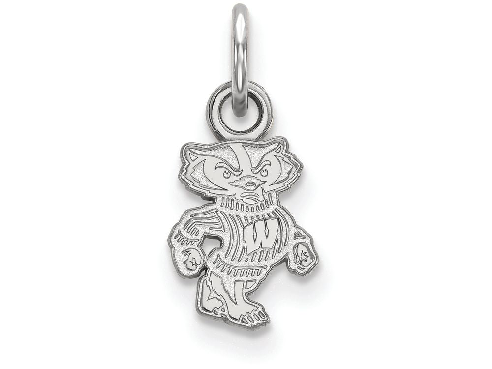 LogoArt Sterling Silver University Of Wisconsin Xs Pendant Necklace