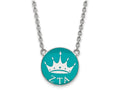 LogoArt Sterling Silver Zeta Tau Alpha Small Enameled Pendant Necklace With 18 Inch