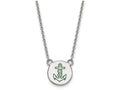 LogoArt Sterling Silver Alpha Sigma Tau Extra Small Enameled Pendant Necklace With 18 Inch