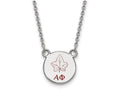 LogoArt Sterling Silver Alpha Phi Extra Small Enameled Pendant Necklace With 18 Inch
