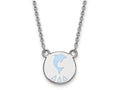 LogoArt Sterling Silver Delta Delta Delta Extra Small Enameled Pendant Necklace With 18 Inch
