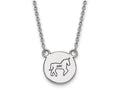LogoArt Sterling Silver Delta Phi Epsilon Extra Small Enameled Pendant Necklace With 18 Inch