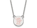 LogoArt Sterling Silver Delta Zeta Extra Small Enameled Pendant Necklace With 18 Inch