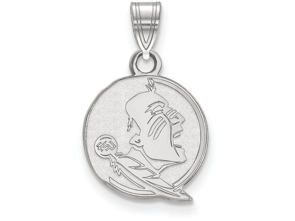 LogoArt Sterling Silver Florida State University Small Pendant Necklace