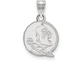LogoArt Sterling Silver Florida State University Small Pendant Necklace