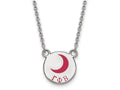LogoArt Sterling Silver Gamma Phi Beta Extra Small Enameled Pendant Necklace With 18 Inch