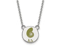 LogoArt Sterling Silver Kappa Delta Extra Small Enameled Pendant Necklace With 18 Inch