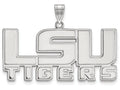 LogoArt Sterling Silver Louisiana State University Large Pendant Necklace