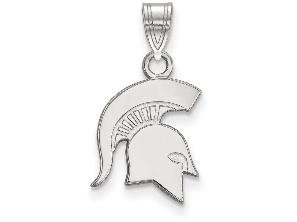 LogoArt Sterling Silver Michigan State University Small Pendant Necklace