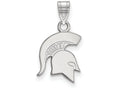 LogoArt Sterling Silver Michigan State University Small Pendant Necklace