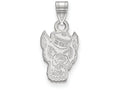 LogoArt Sterling Silver North Carolina State University Small Pendant Necklace
