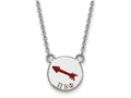 LogoArt Sterling Silver Pi Beta Phi Extra Small Enameled Pendant Necklace With 18 Inch
