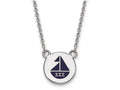 LogoArt Sterling Silver Sigma Sigma Sigma Extra Small Enameled Pendant Necklace With 18 Inch