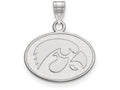 LogoArt Sterling Silver University Of Iowa Small Pendant Necklace