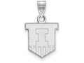 LogoArt Sterling Silver University Of Illinois Small Pendant Necklace