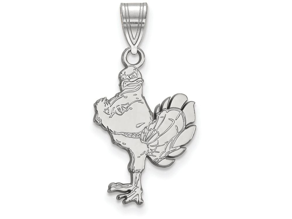 LogoArt Sterling Silver Virginia Tech Large Pendant Necklace