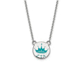 LogoArt Sterling Silver Zeta Tau Alpha Extra Small Enameled Pendant Necklace With 18 Inch