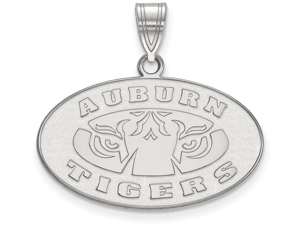 LogoArt Sterling Silver Auburn University Medium Pendant Necklace