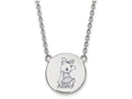 LogoArt Sterling Silver Alpha Xi Delta Small Enameled Pendant Necklace With 18 Inch