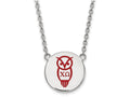 LogoArt Sterling Silver Chi Omega Small Enameled Pendant Necklace With 18 Inch